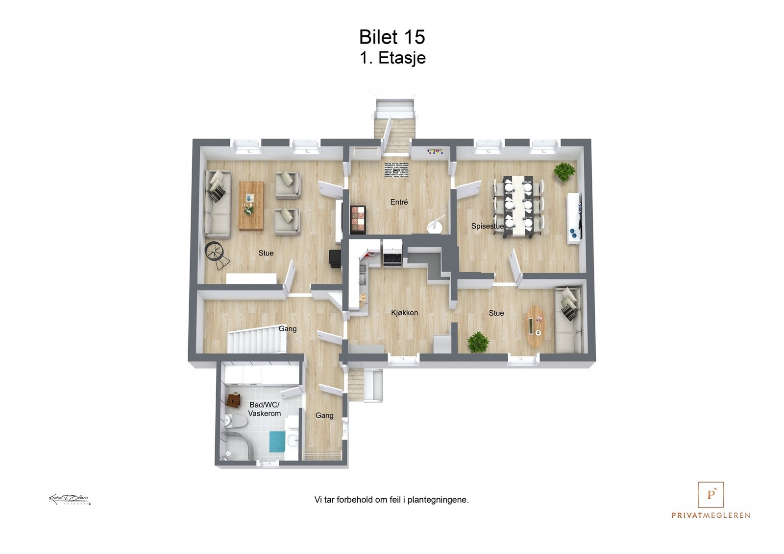 Plantegning 1. etasje Galleribilde