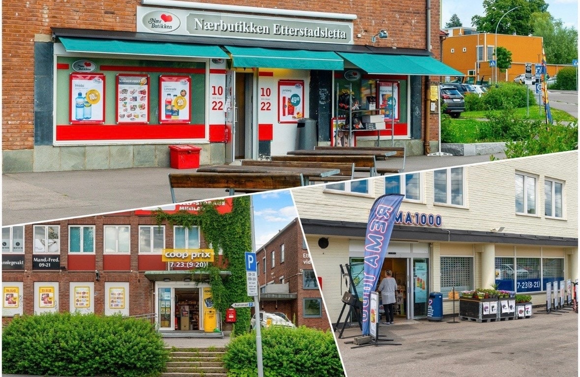 Dagligvarehandelen kan gjøres på Coop Prix, Rema 1000, Kiwi, eller søndagsåpen Nærbutikken. Galleribilde