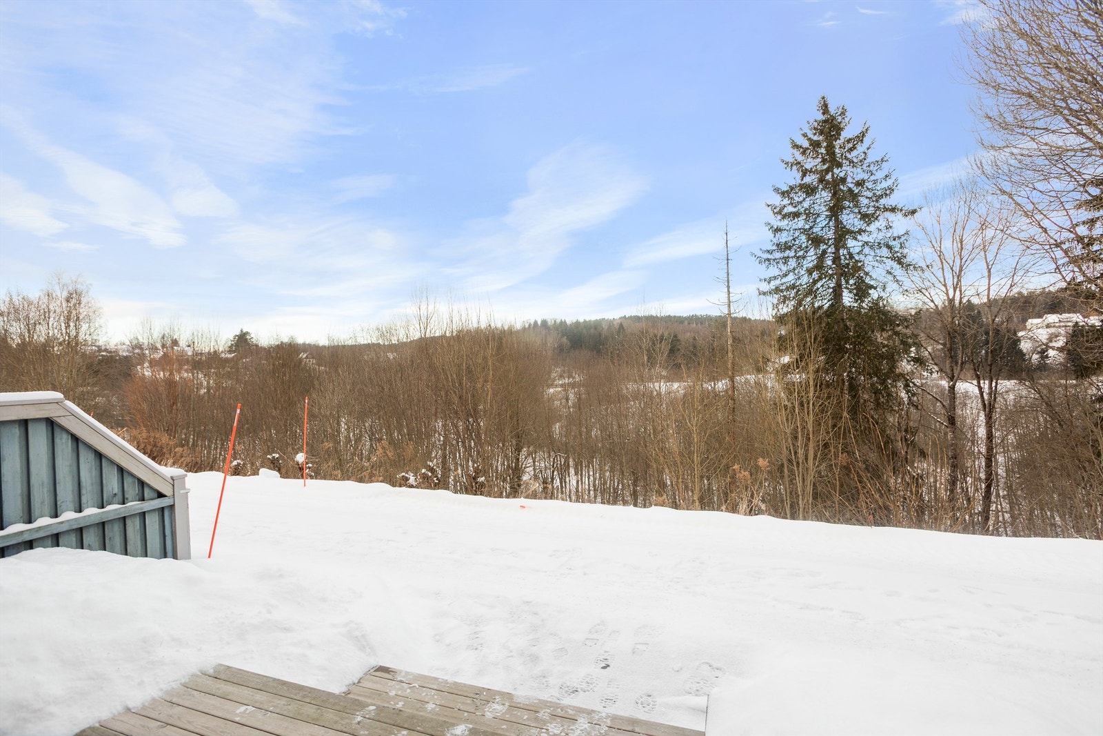 Utsikt fra uteplassen. Her er det gode solforhold Galleribilde