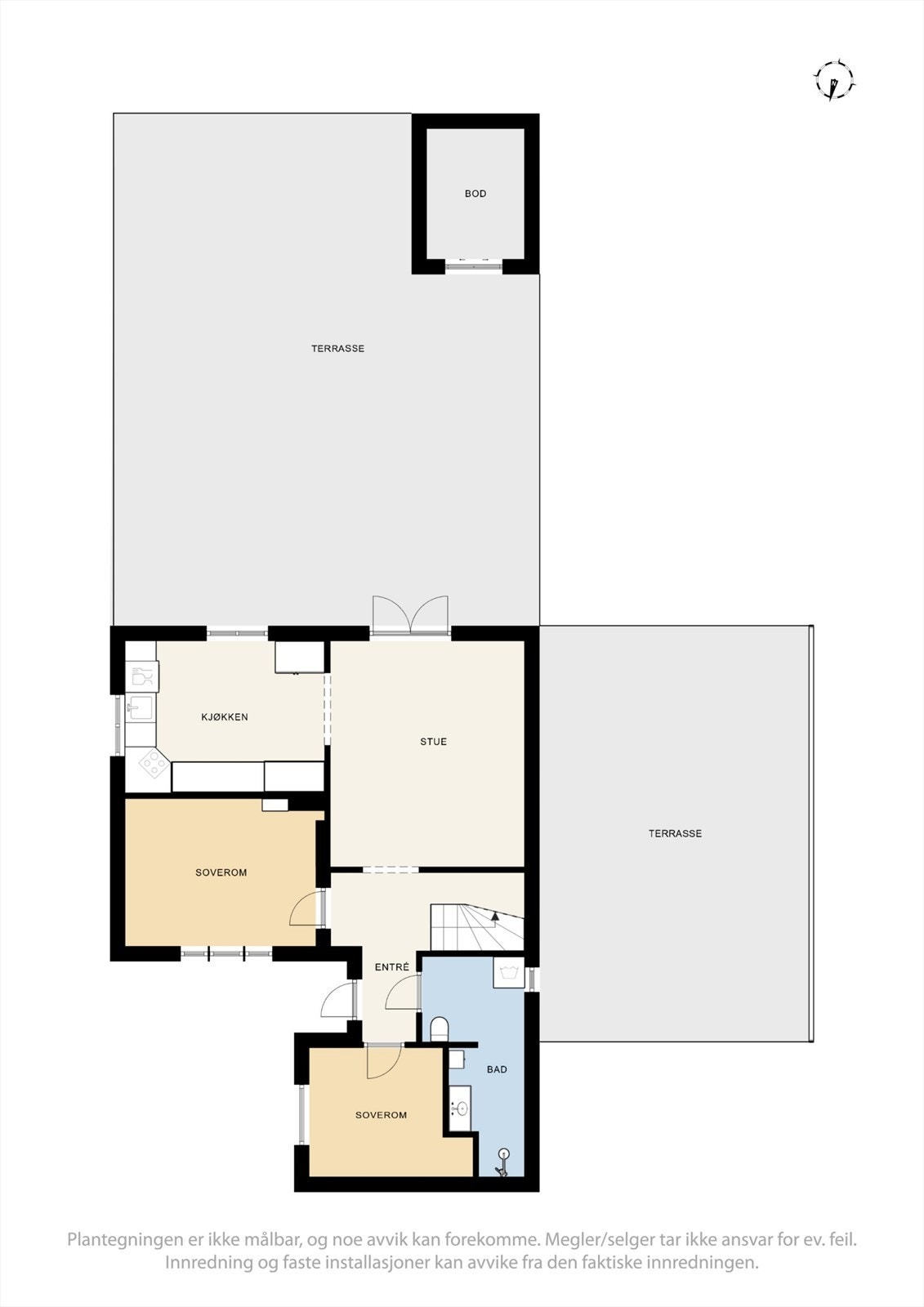 Plantegning 1. etasje Galleribilde