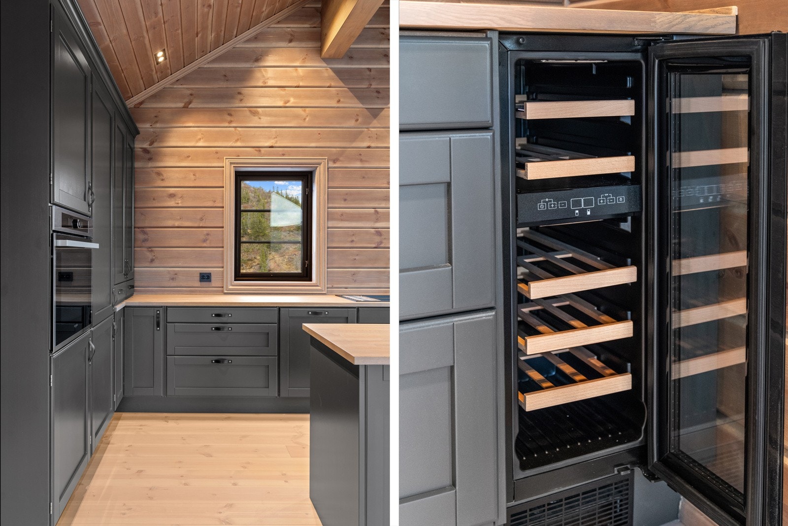 Kjøkkenet har det man trenger av integrerte hvitevarer, flunkende nytt og klart til bruk. Galleribilde