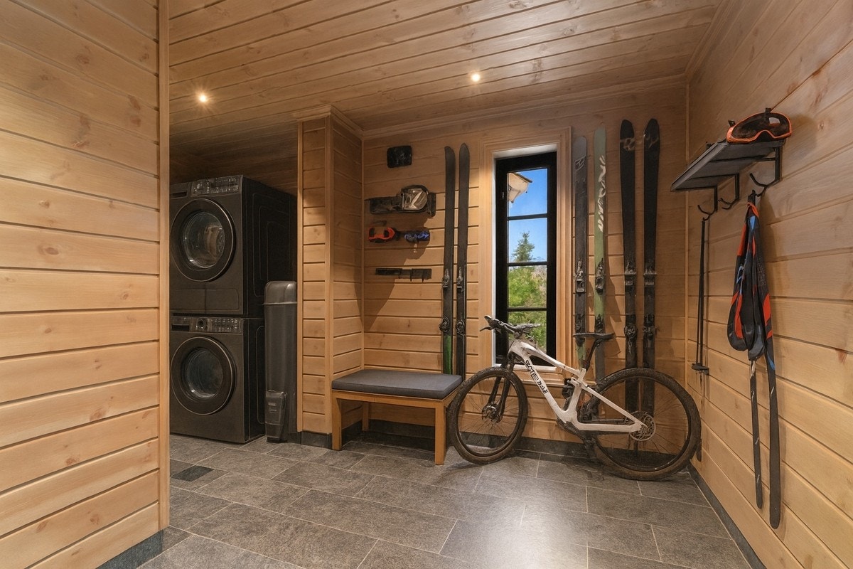 AI generert forslag til bruk av vaskerom / teknisk rom. Galleribilde