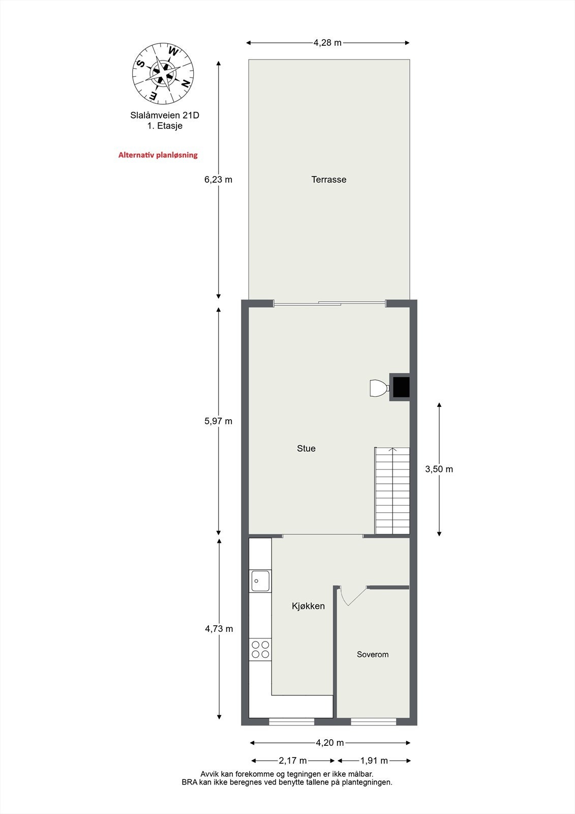 Alternativ planløsning med 3. soverom Galleribilde