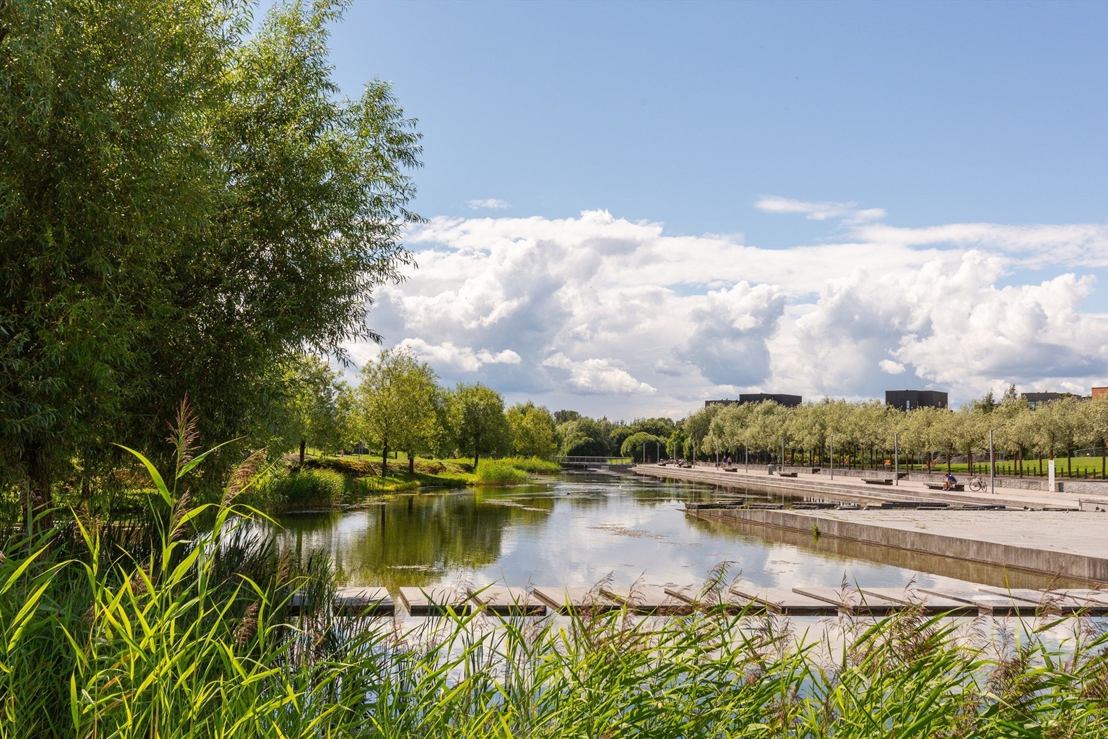Nansenparken er åpen for alle og er et rekreasjonsområde med både gang og sykkelveier, vannspeil, stier, broer samt trening og lekeapparater som binder de ulike delene av Fornebulandet sammen. Galleribilde