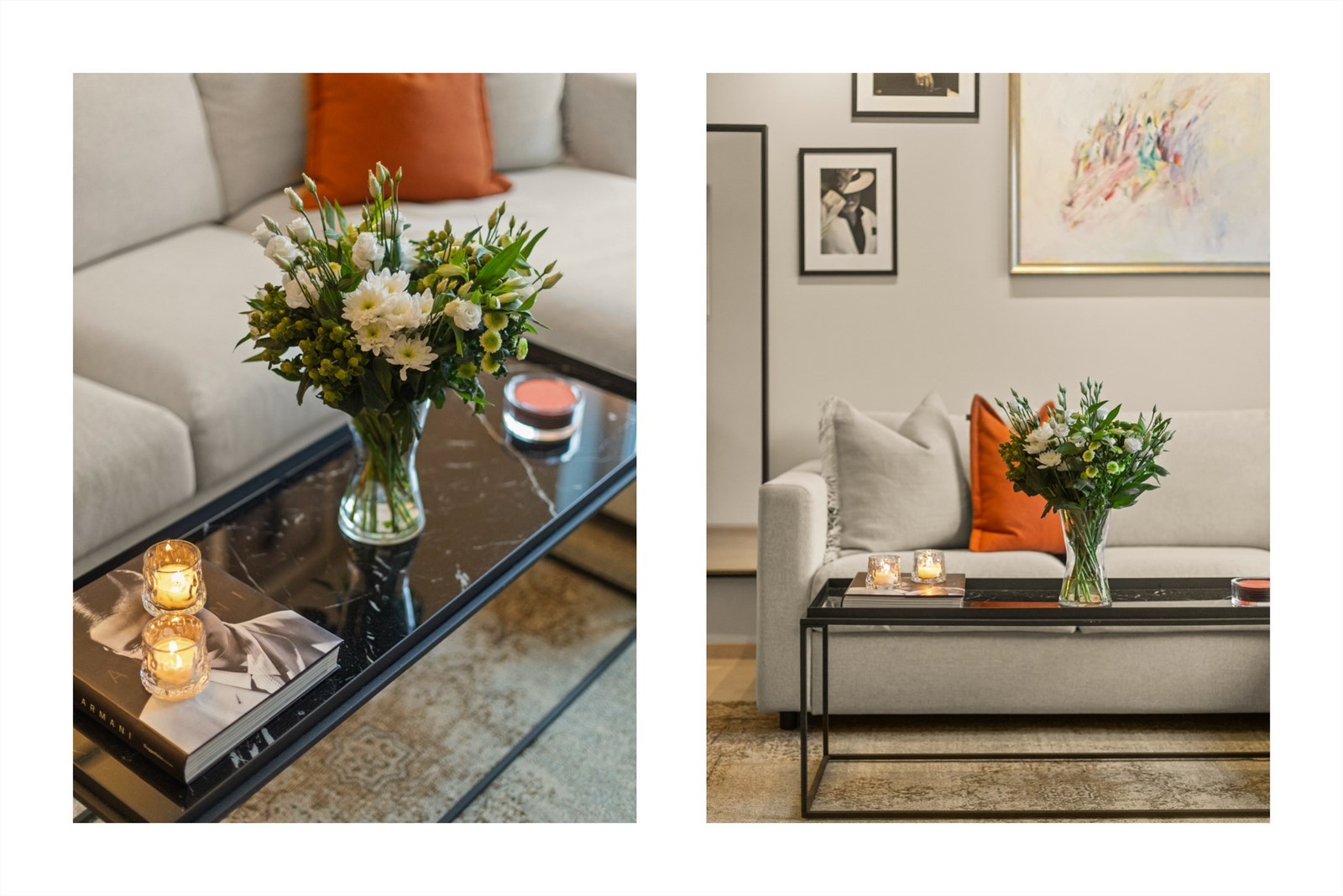 Leiligheten er malt i tidløse toner og har gjennomgående enstavs eikeparkett. Galleribilde