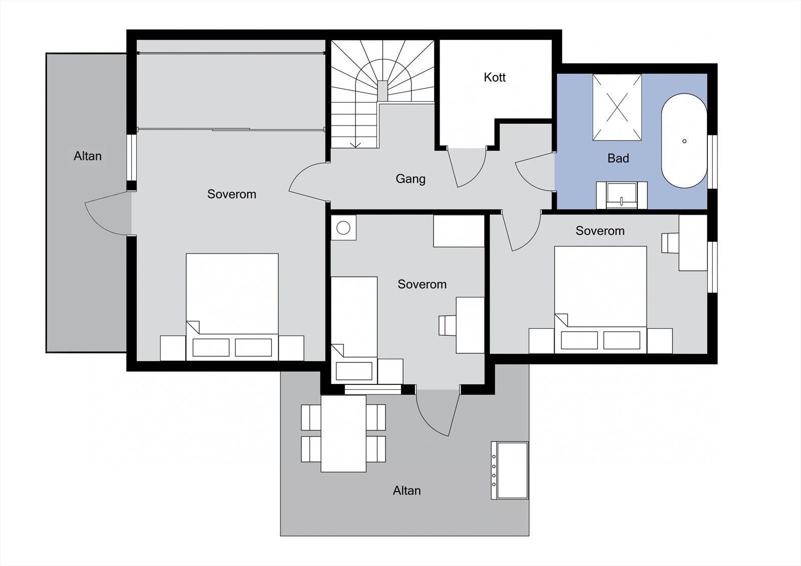Planløsning loft Galleribilde