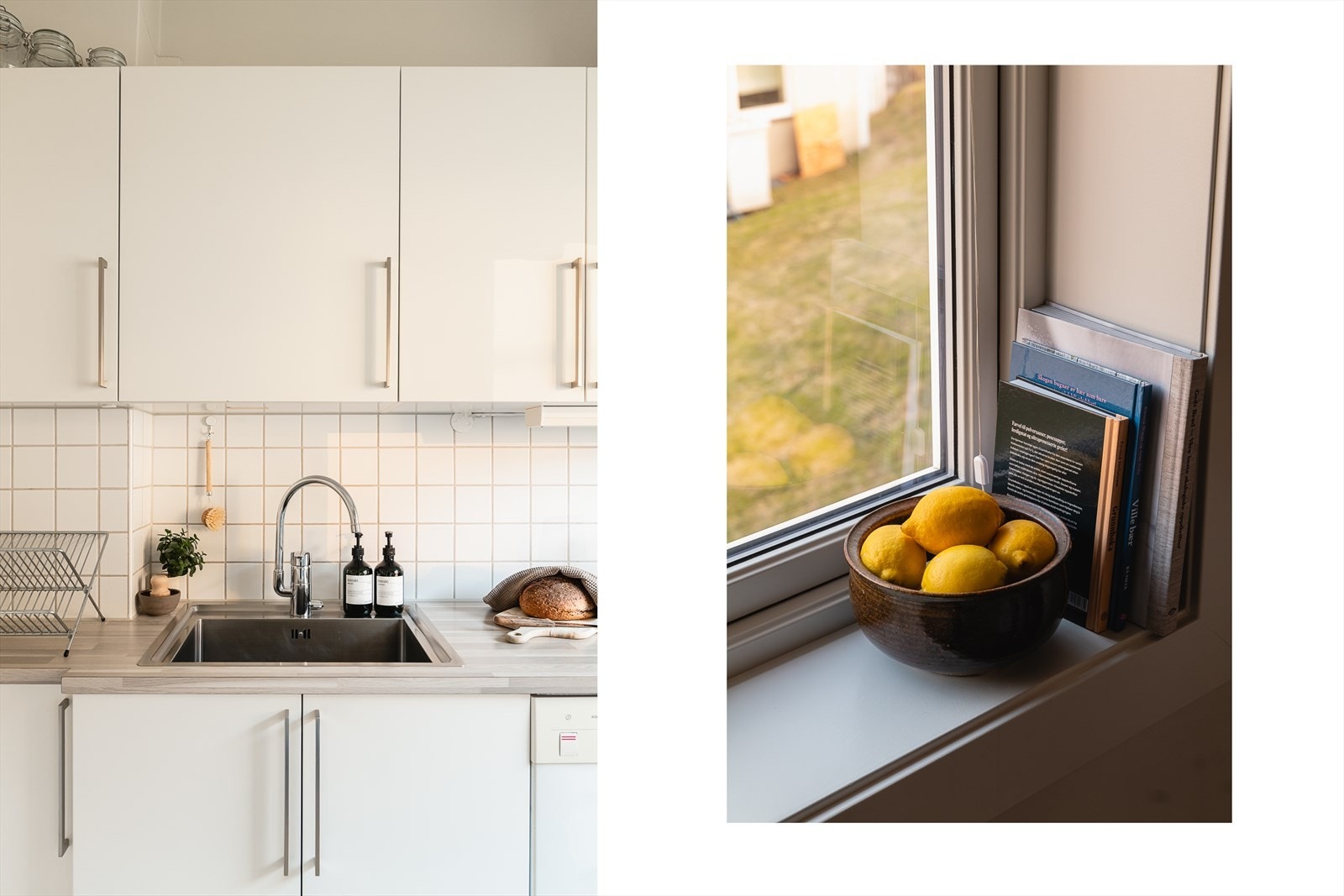 Kjøkkenet leveres med integrerte hvitevarer bestående av stekeovn og induksjonstopp fra Siemens (2016). I tillegg medfølger oppvaskmaskin fra Bosch (eldre modell) samt kjøle-/fryseskap fra Siemens (2016). Galleribilde