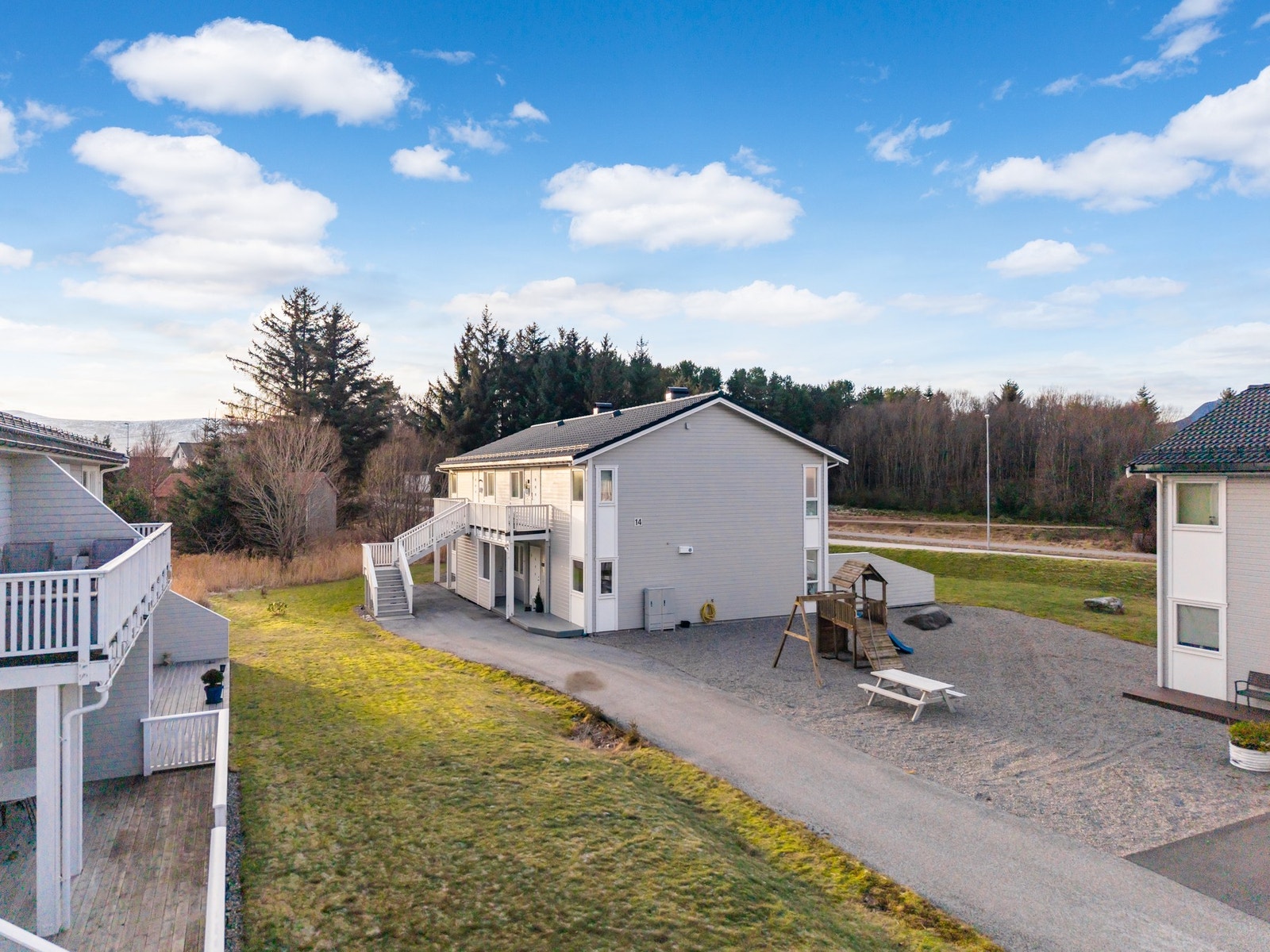 Bygningen ble malt så sent som i 2025 Galleribilde