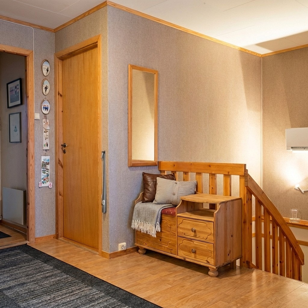 Entré og trapp til kjeller Galleribilde