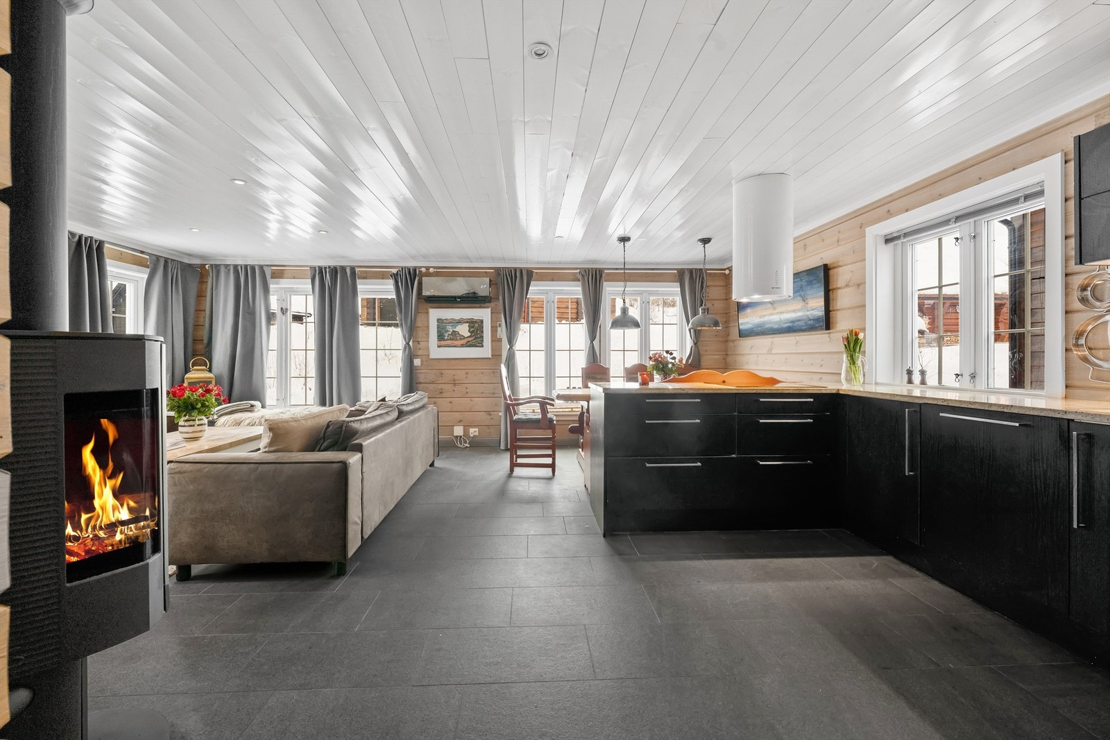 Åpen stue/-kjøkenløsning Galleribilde