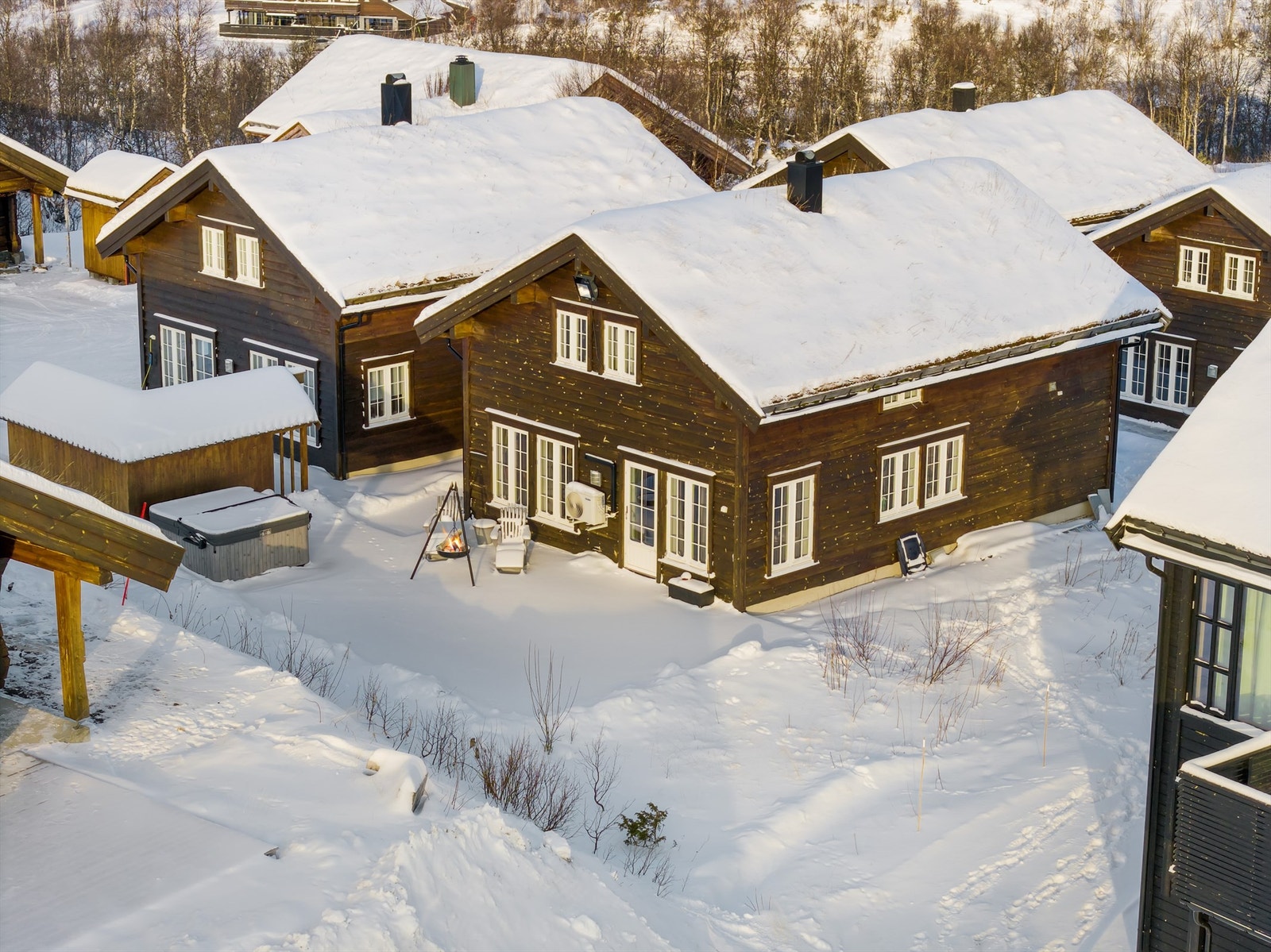 Fasadebilde av baksiden av fritidsboligen Galleribilde