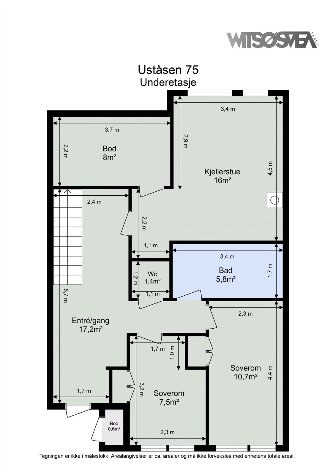 Planskisse underetasje Galleribilde