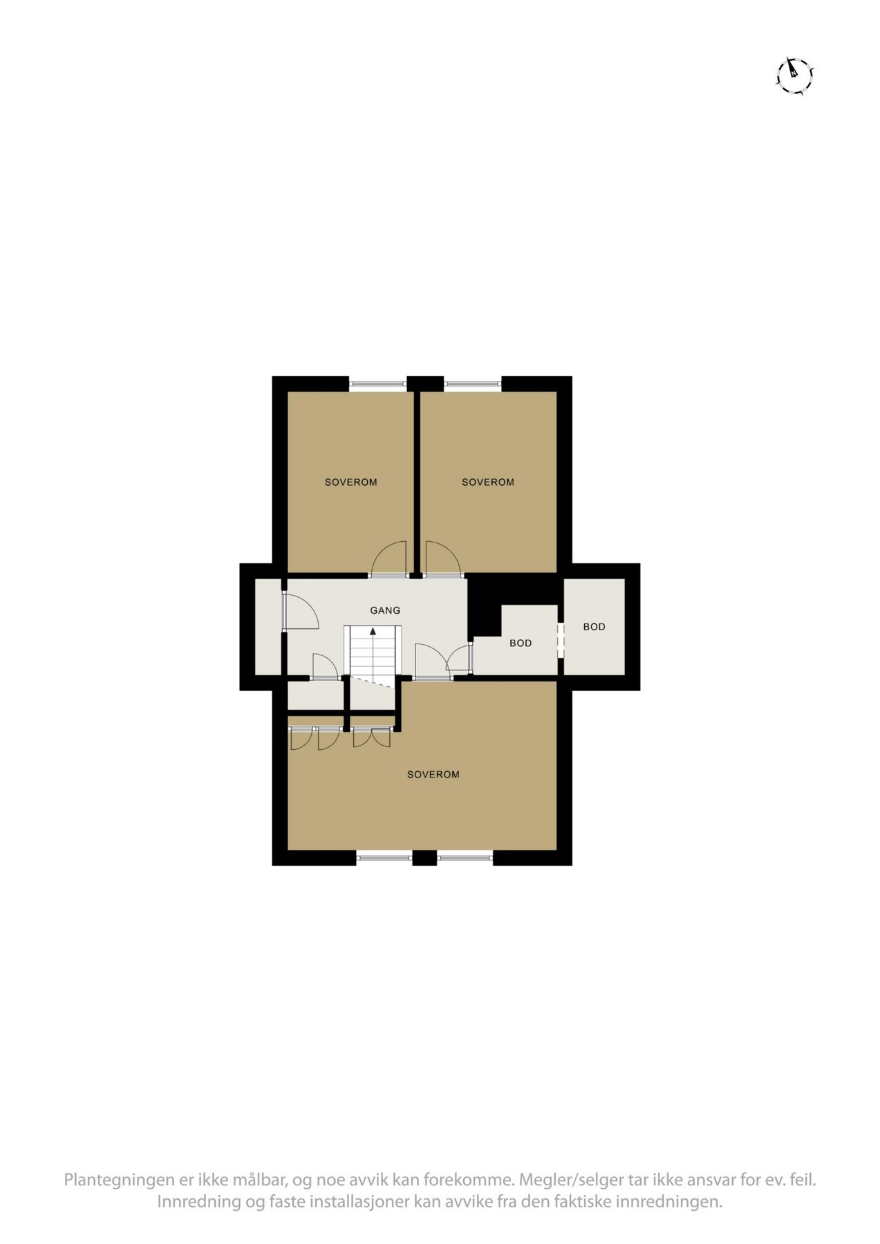 Plantegning loftsetasje Galleribilde