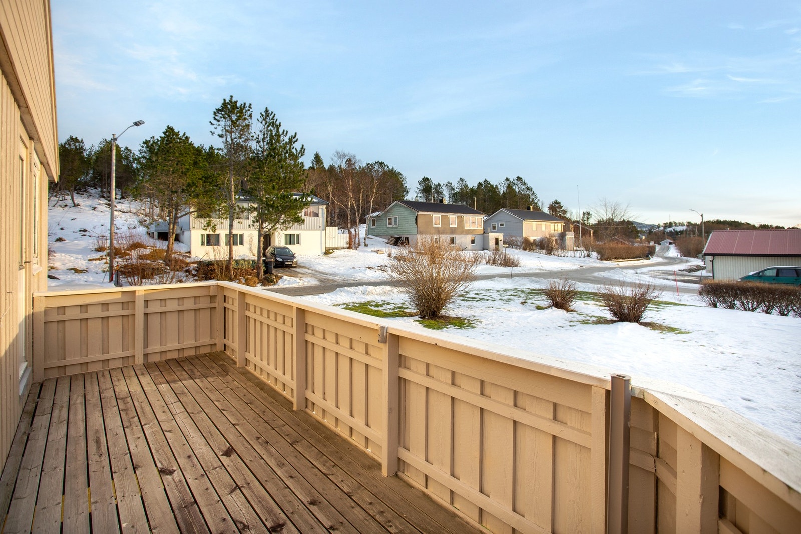 Terrasse med gode solforhold Galleribilde