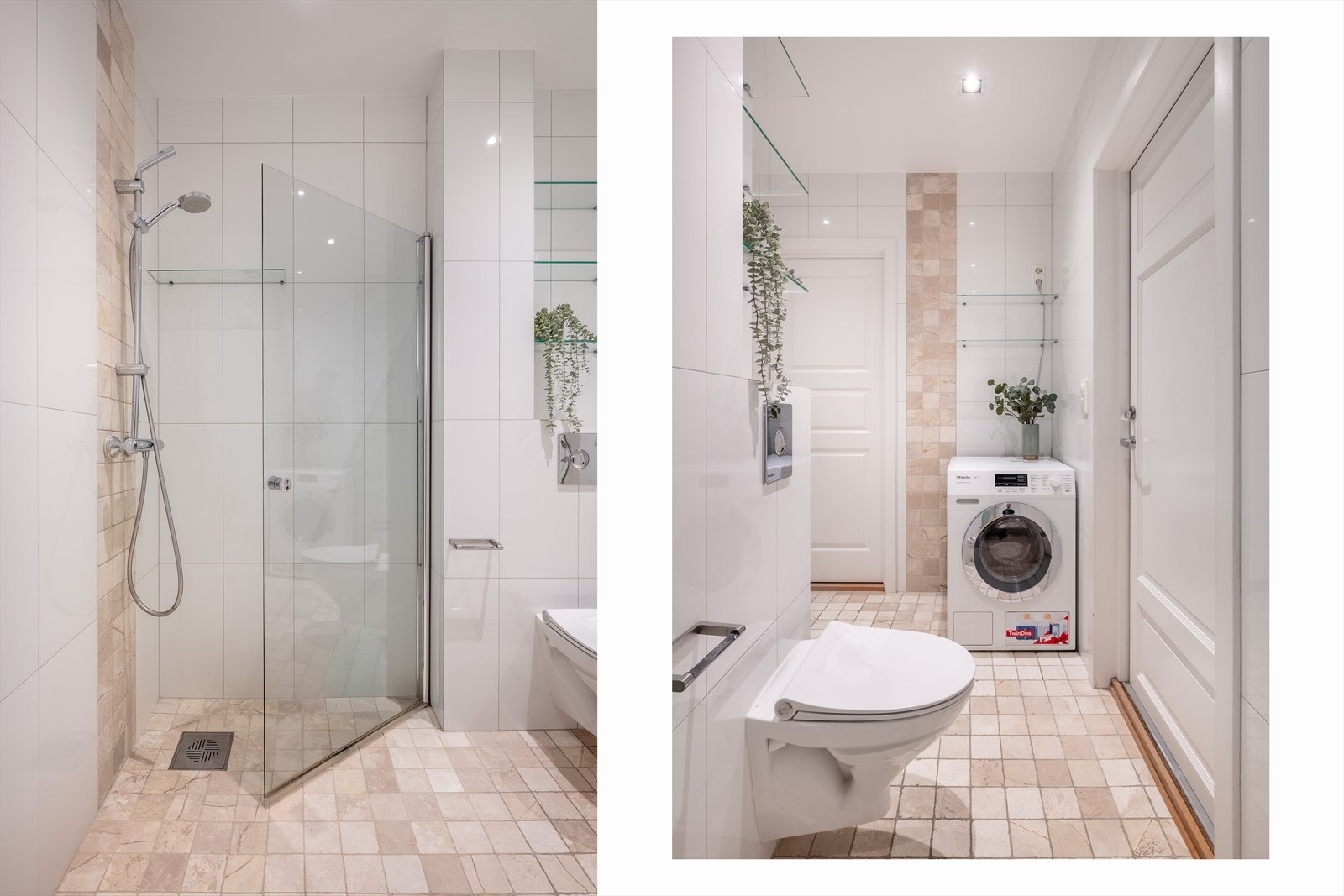 Det har tidligere vært et badekar på det største baderommet. Dette kan enkelt tilbakekobles. Galleribilde