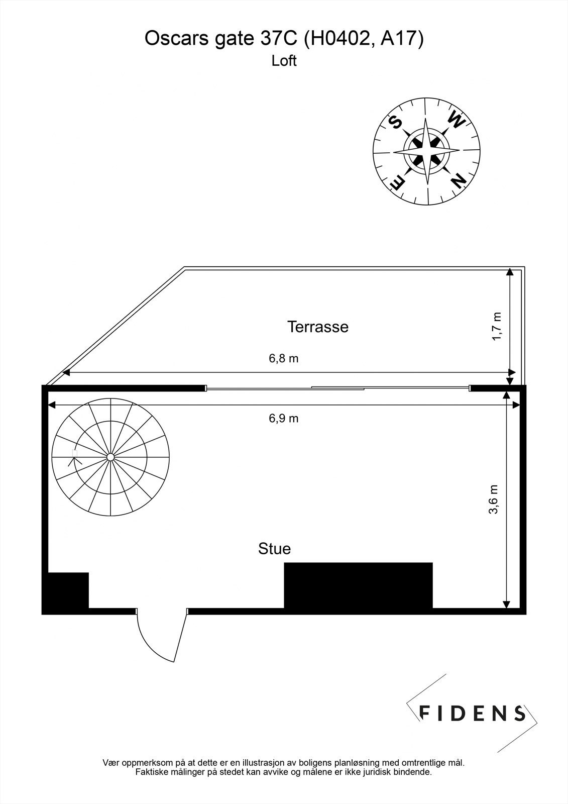 Plantegning loft. Galleribilde