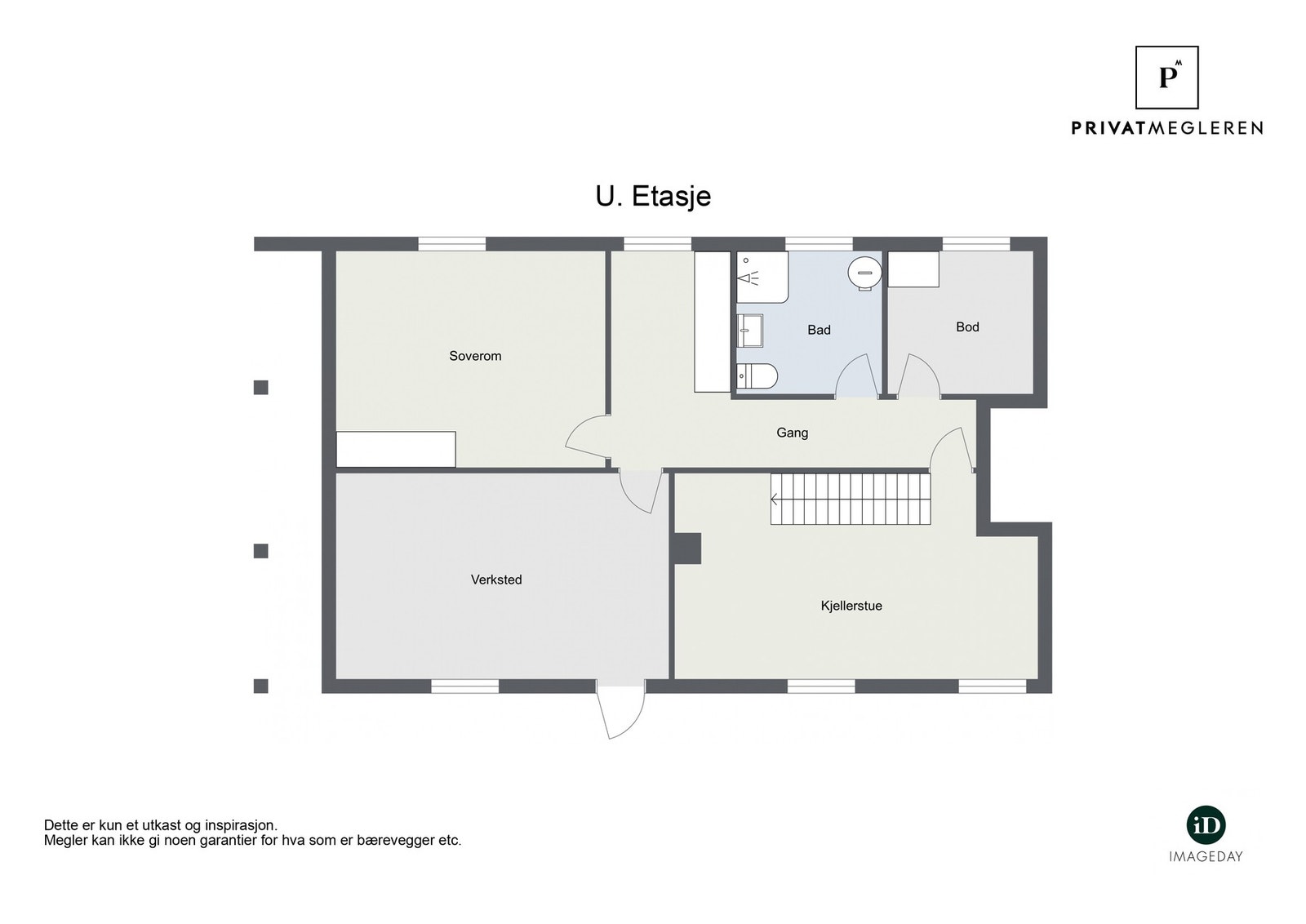 Plantegning underetasje. Galleribilde
