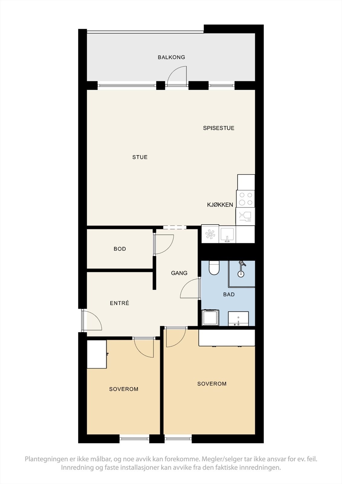 Moderne planløsning. Gjennomgående leilighet. Galleribilde