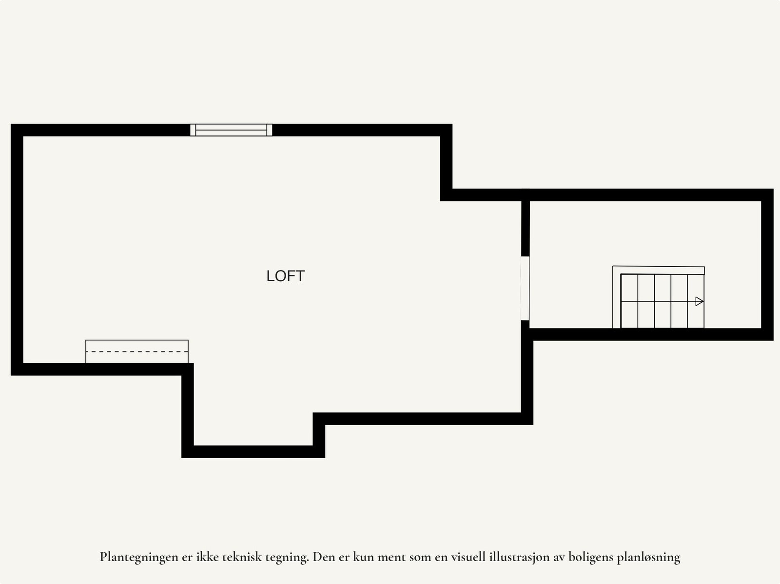 Planskisse loftsetasjen. Galleribilde