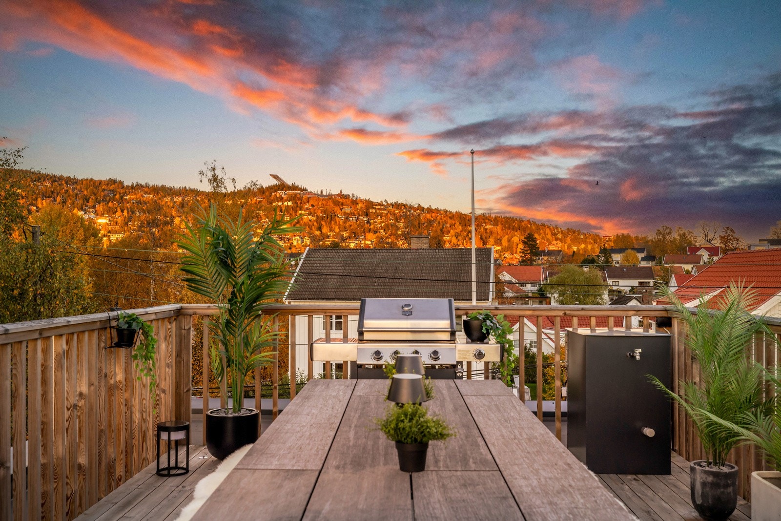 Takterrassen er på hele 35 kvm. Galleribilde