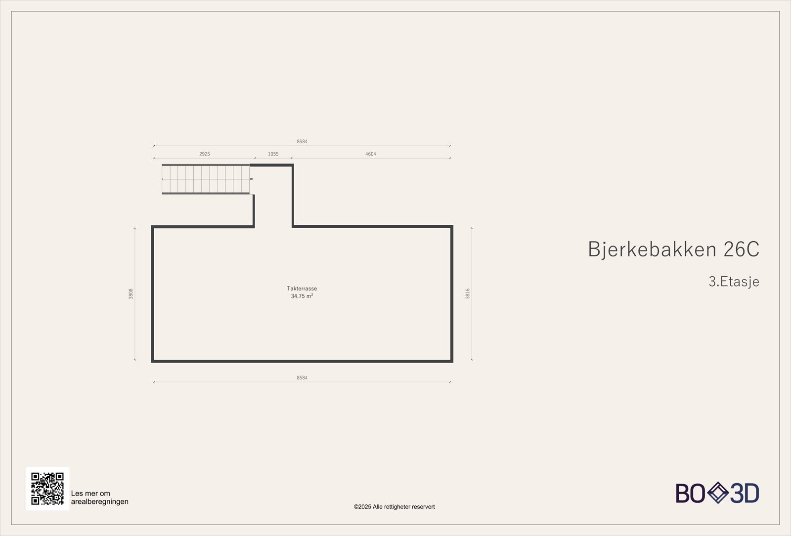 Plantegning 3.Etasje Galleribilde