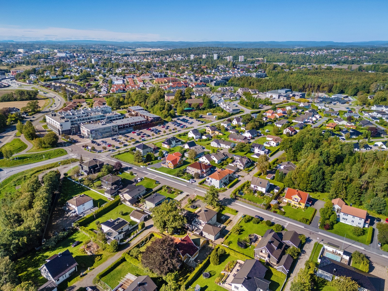 Oversiktsbilde - Gåavstand til Olsrødsenteret Galleribilde