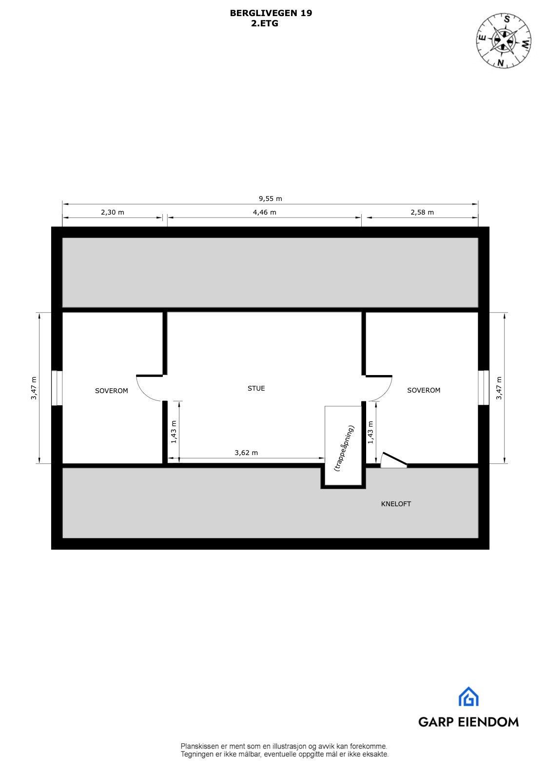 Plantegning 2.etg Galleribilde