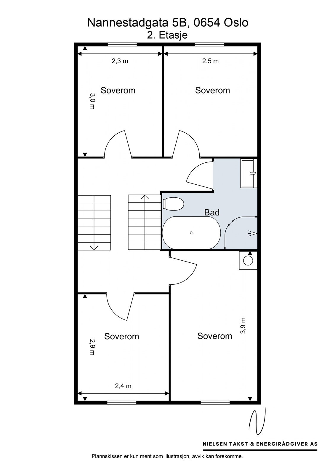 Plantegning - andre etasje. Galleribilde