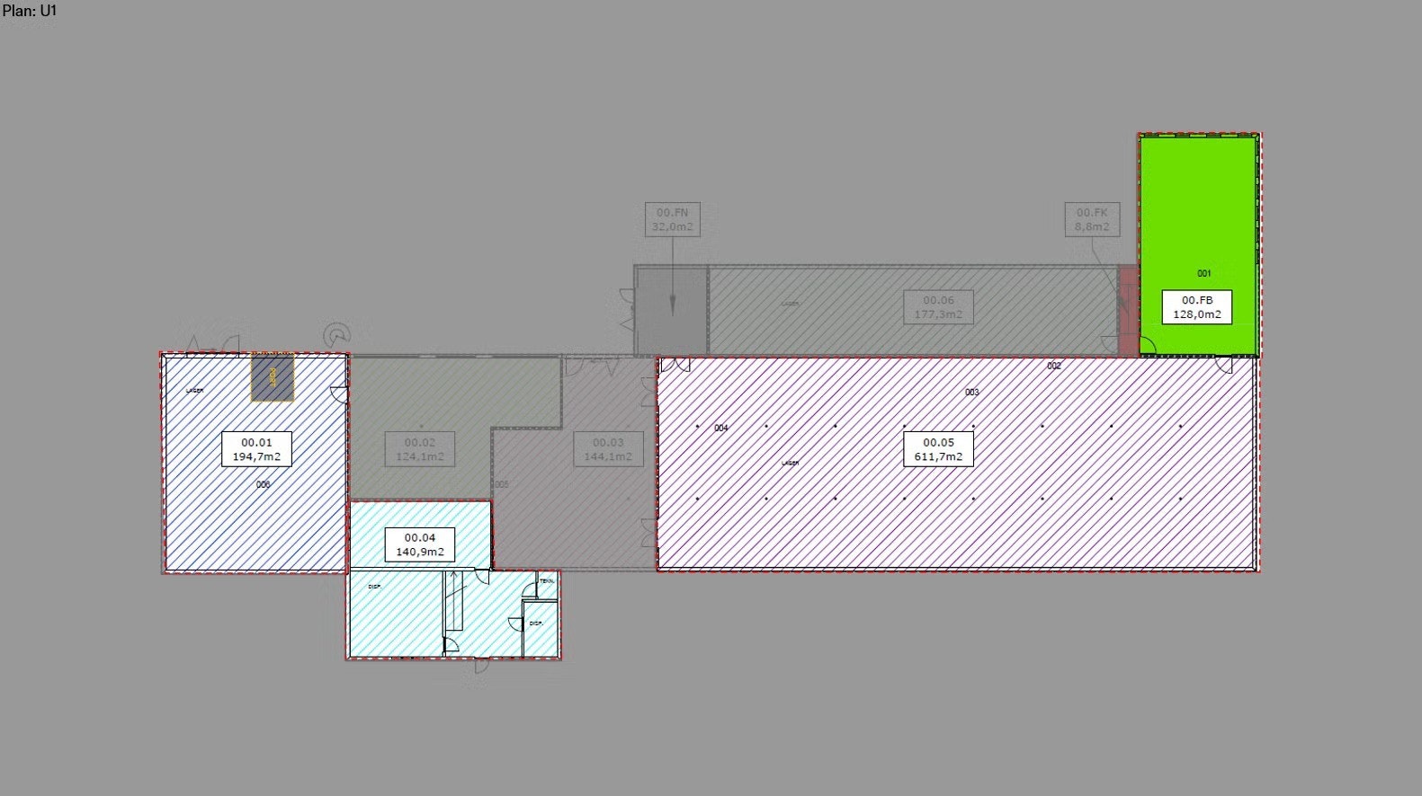 Plan: U1 Galleribilde