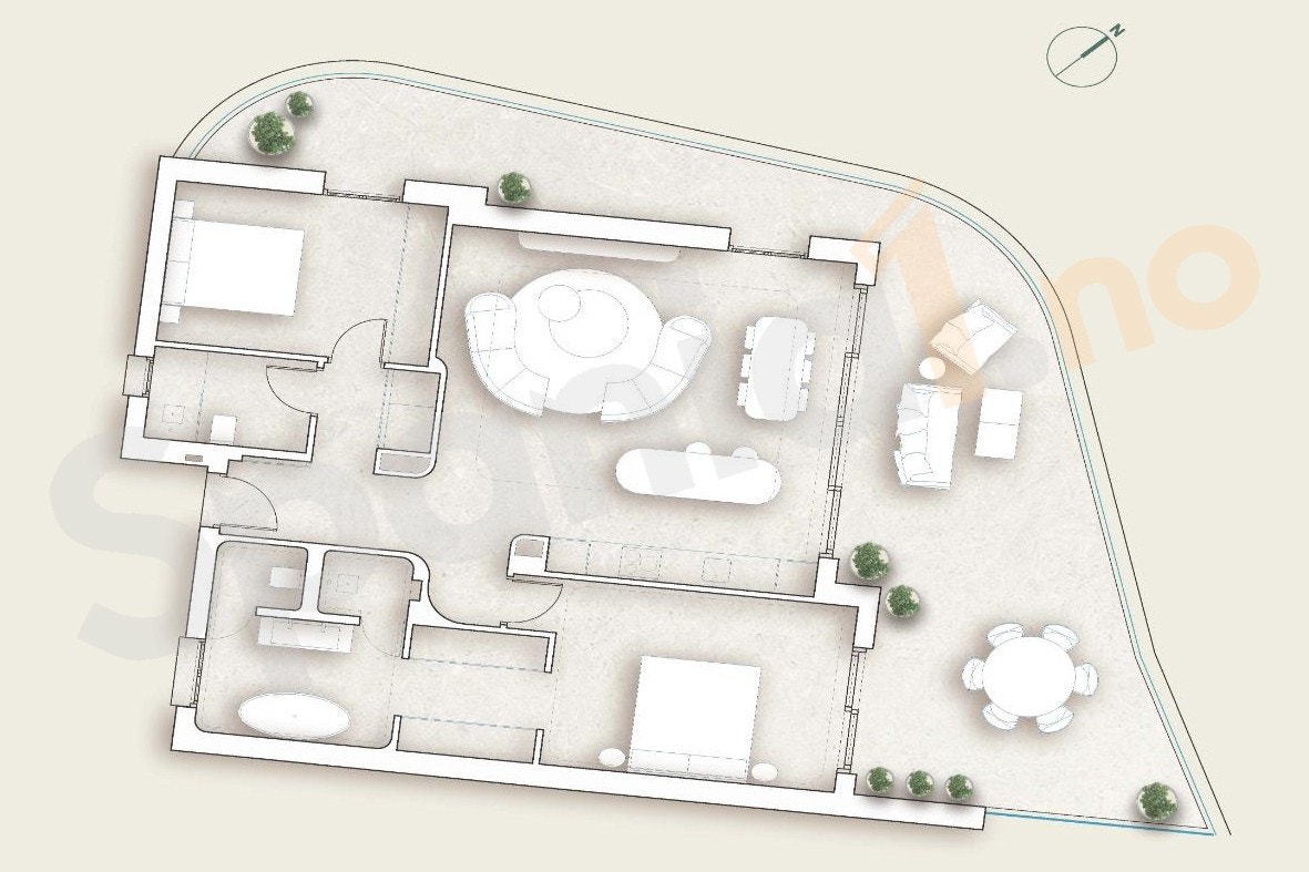 Plantegning av leiligheten Galleribilde