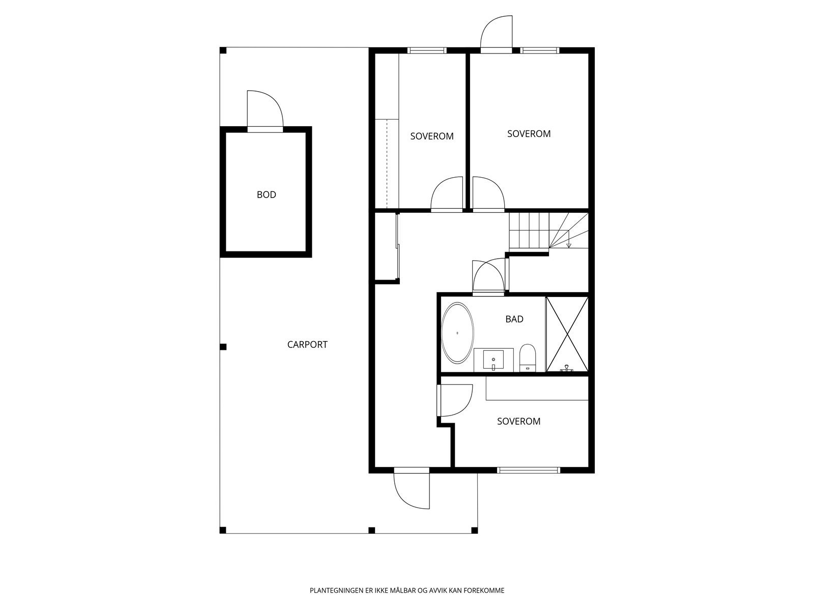 Plantegning 1. etasje Galleribilde