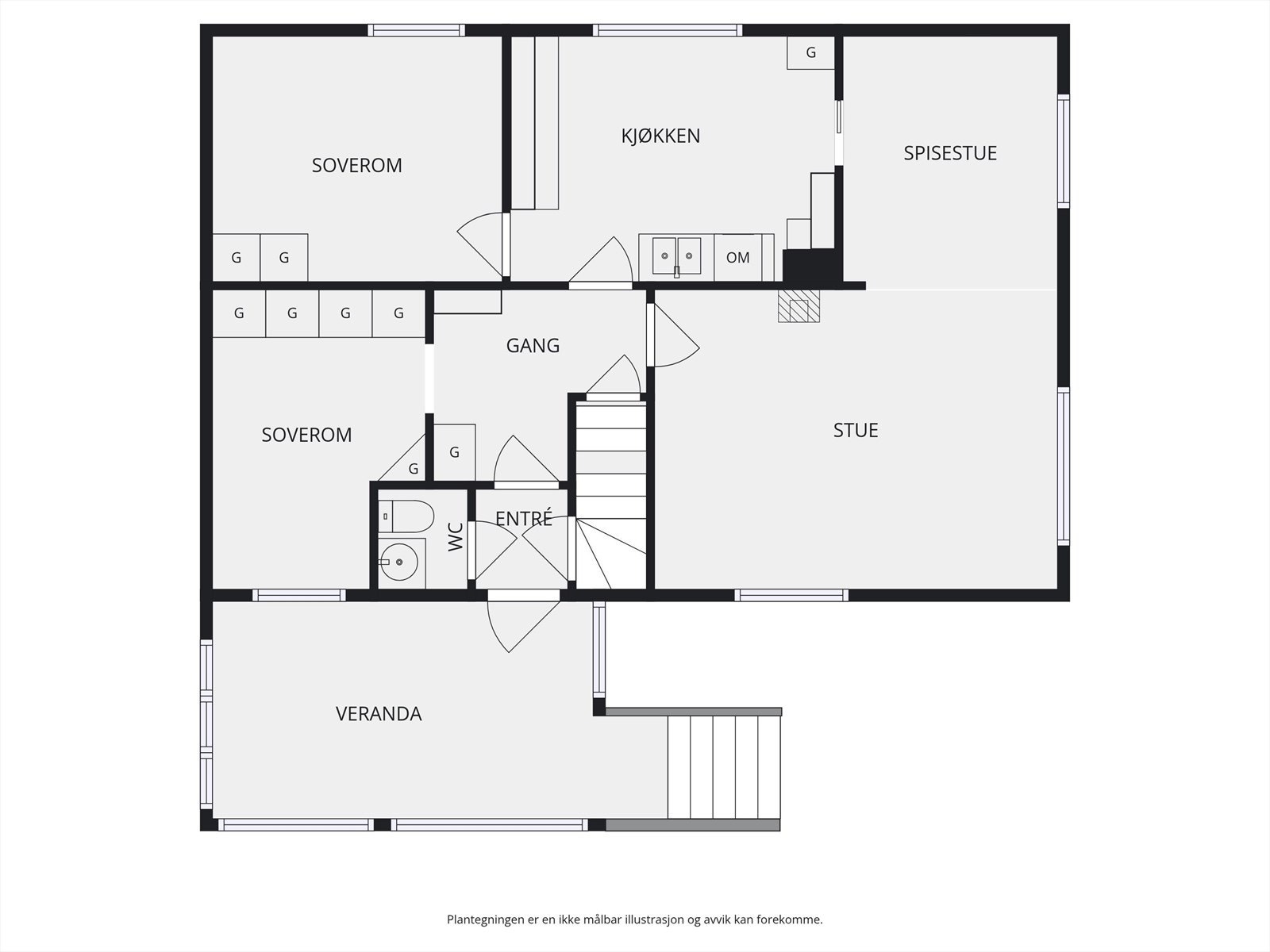Plantegning 1. etasje. Galleribilde