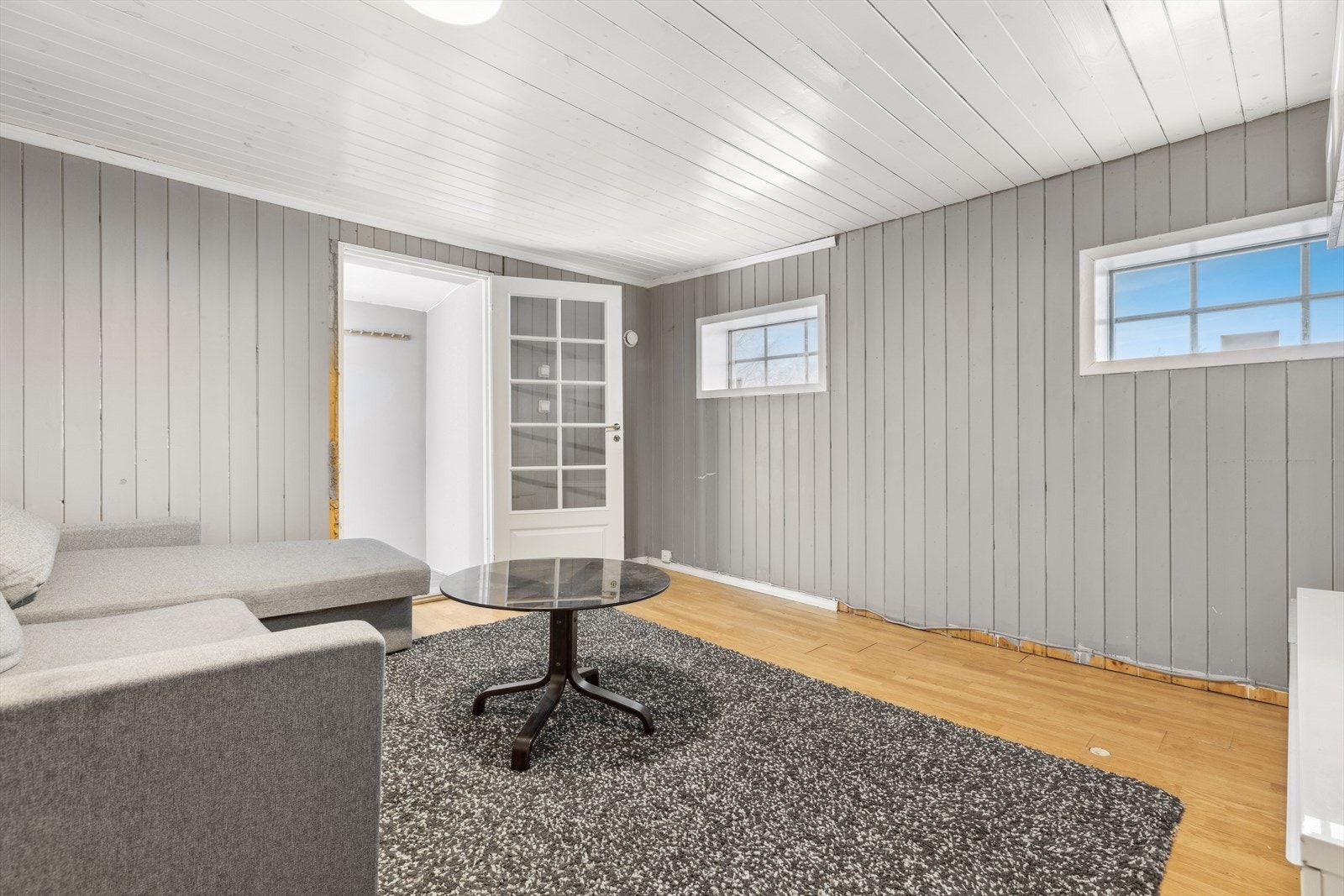 I dag brukes det ene som en tv-stue for barna, mens det andre fungerer som et gjesterom. Galleribilde