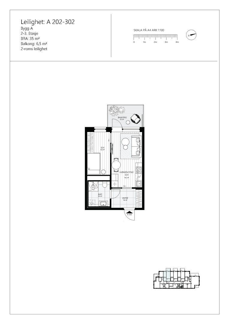 Planskisse - Karen Aunes veg 1A, 302 Galleribilde