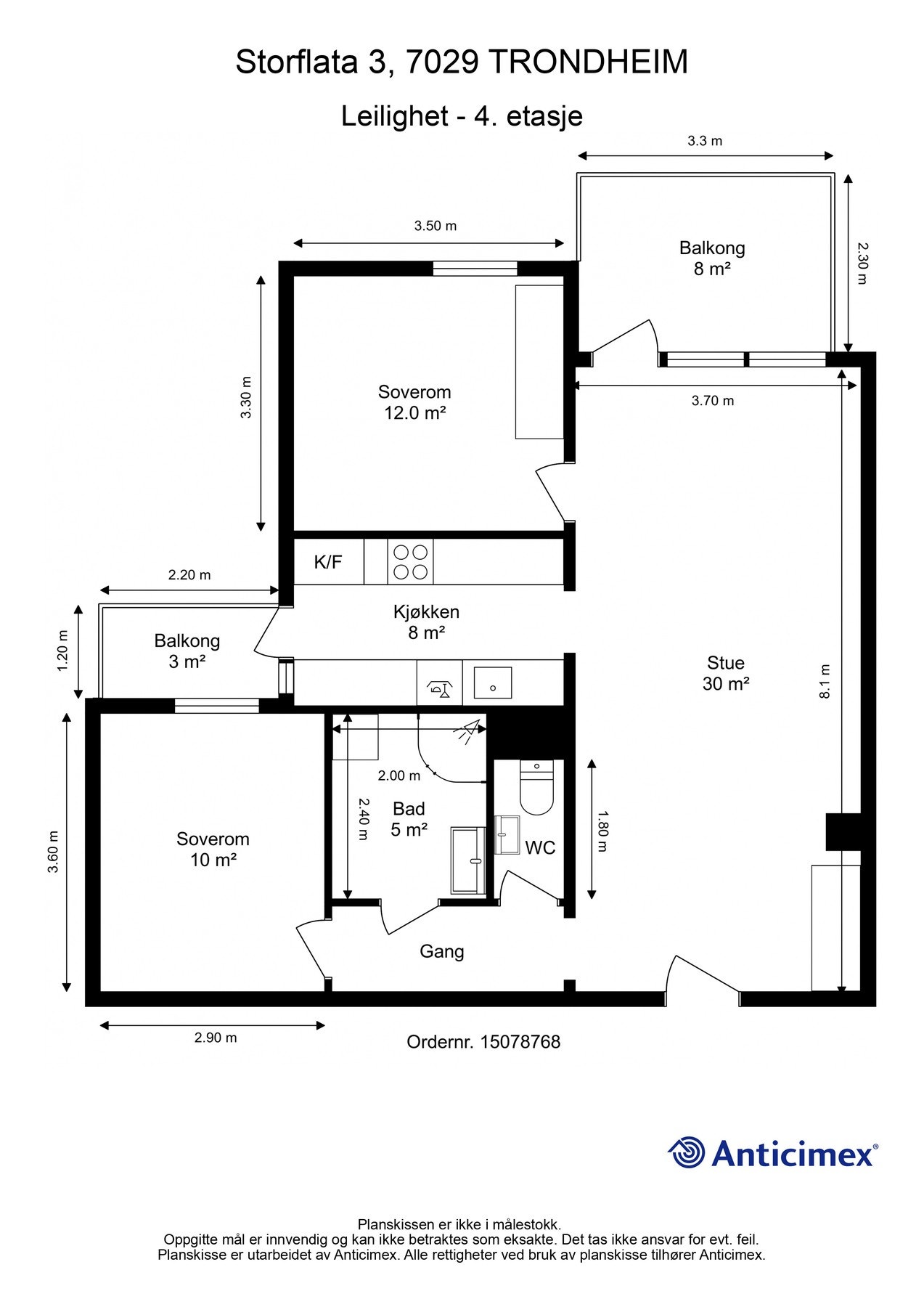 Plantegning 4. etasje Galleribilde