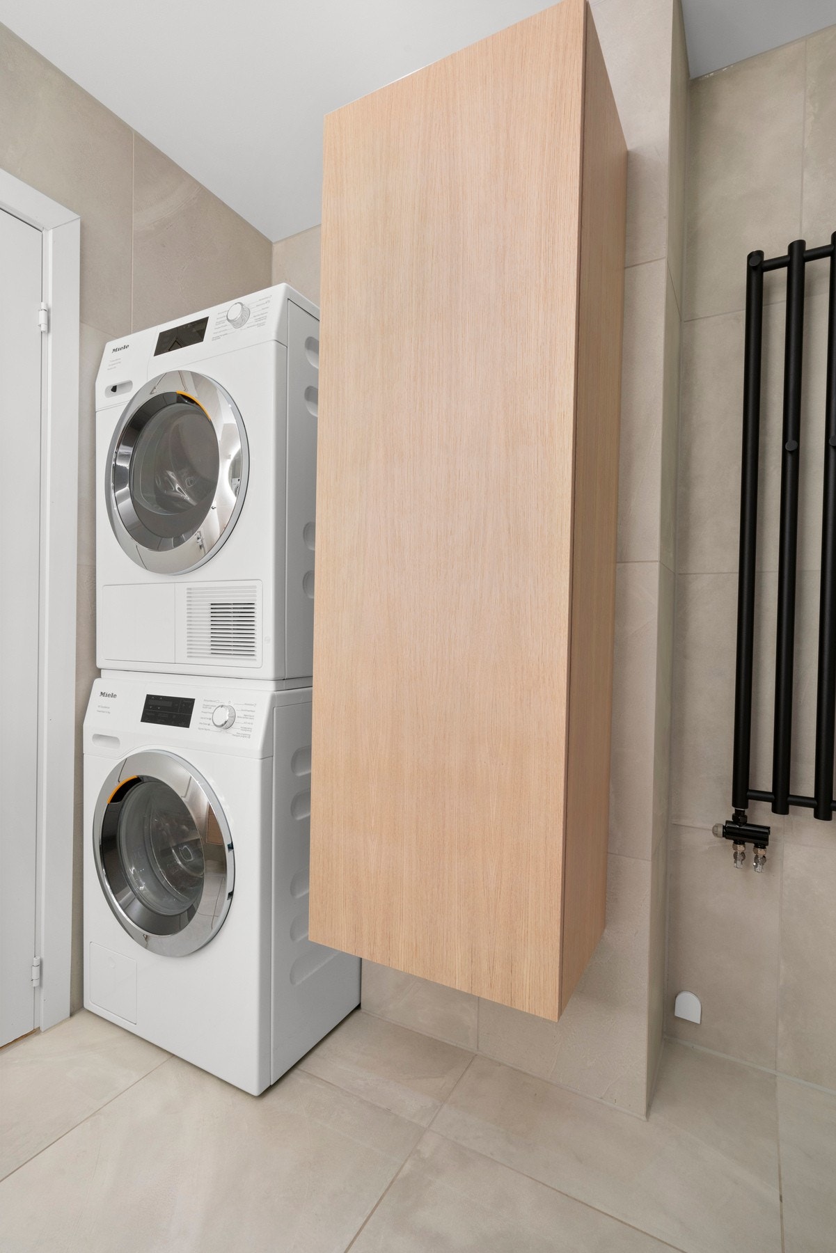 Det er opplegg for vaskemaskin og tørketrommel Galleribilde