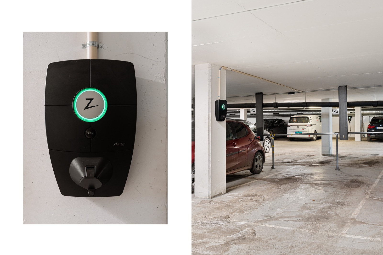 Det medfølger egen parkeringsplass med elbil-lader. Galleribilde