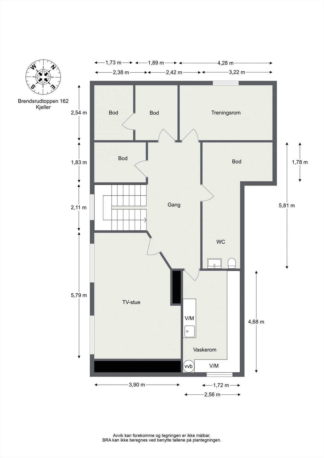 Plantegning underetasje Galleribilde