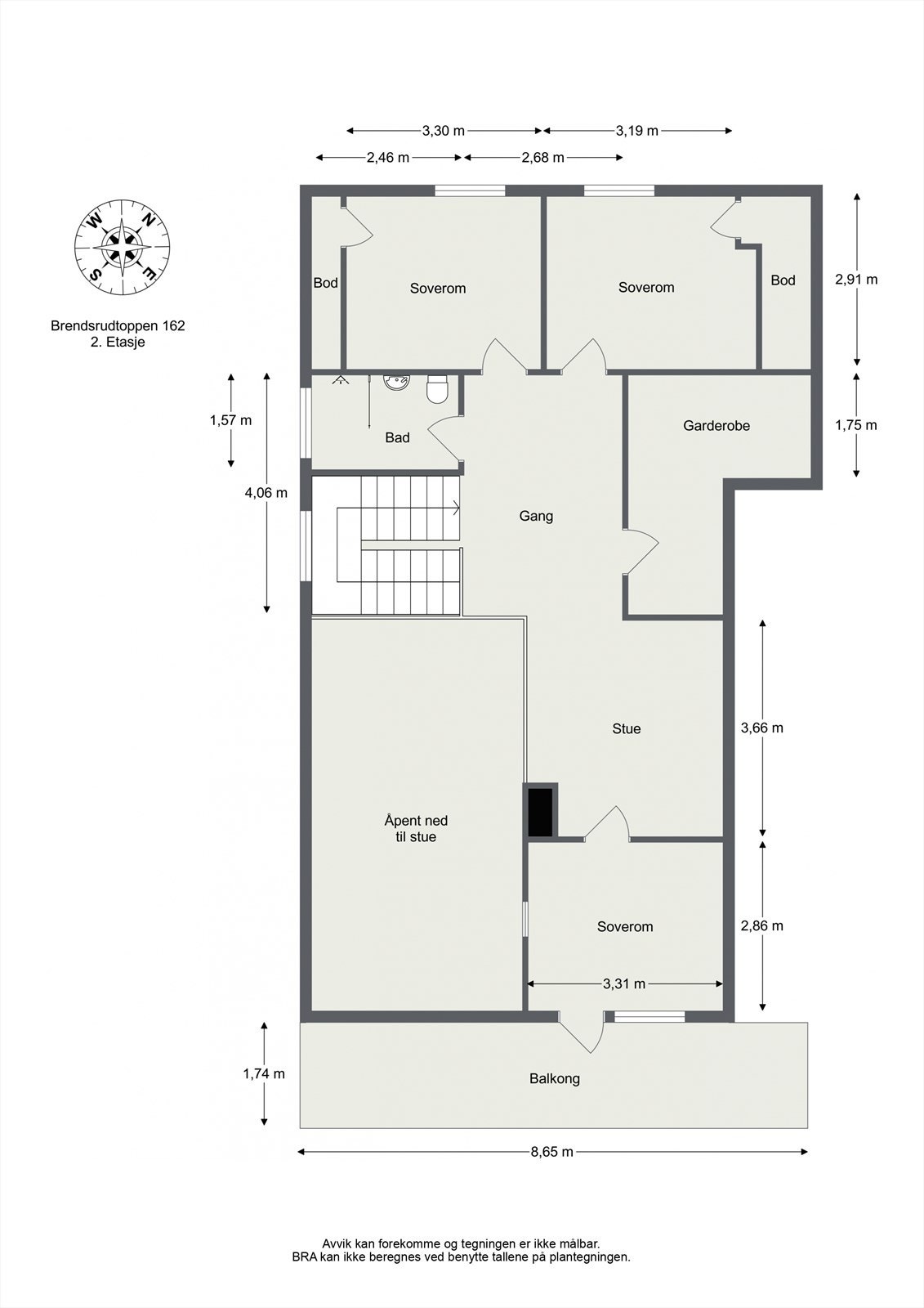 Plantegning 2. etasje Galleribilde
