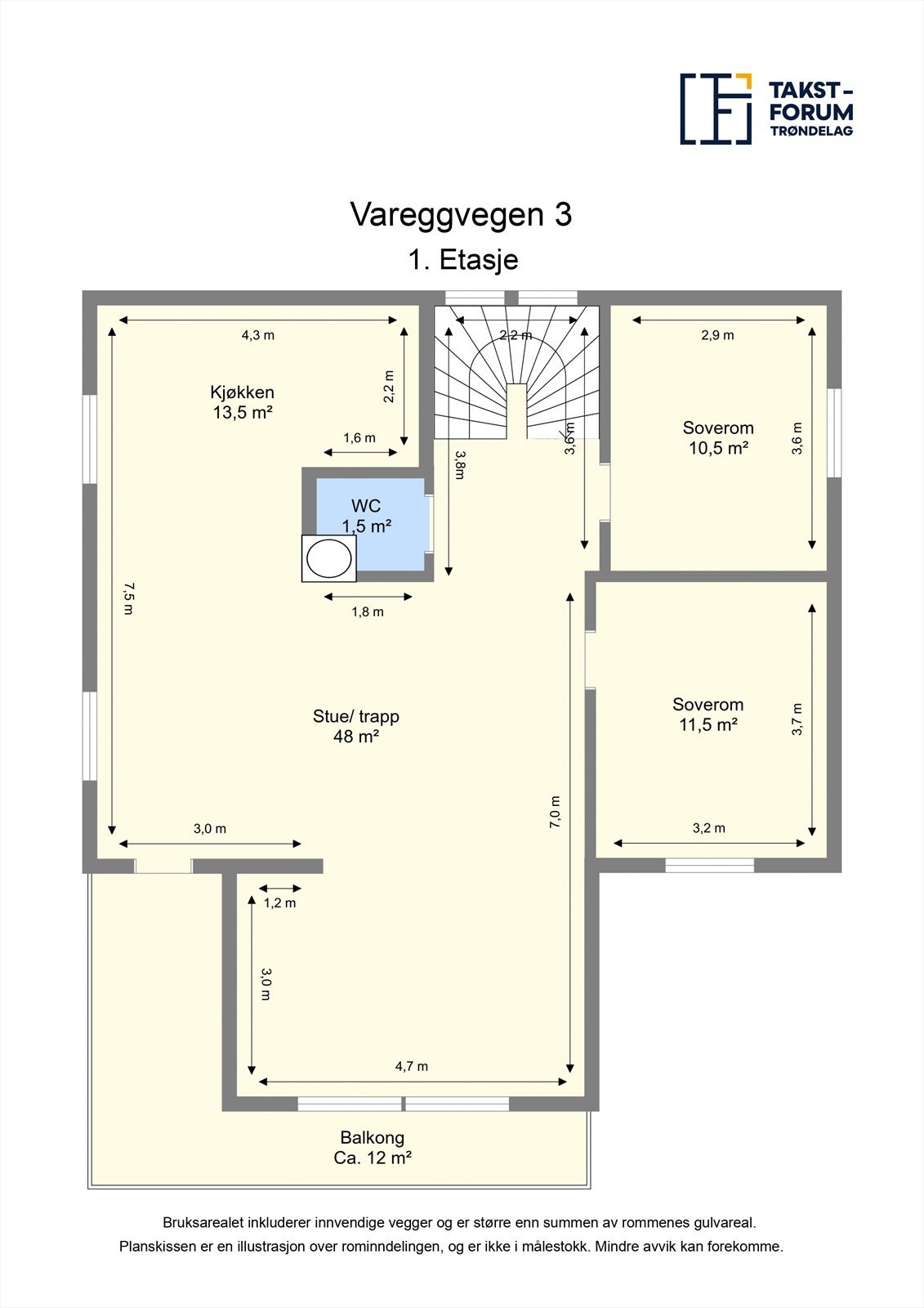 Planskisse - 1. etasje Galleribilde