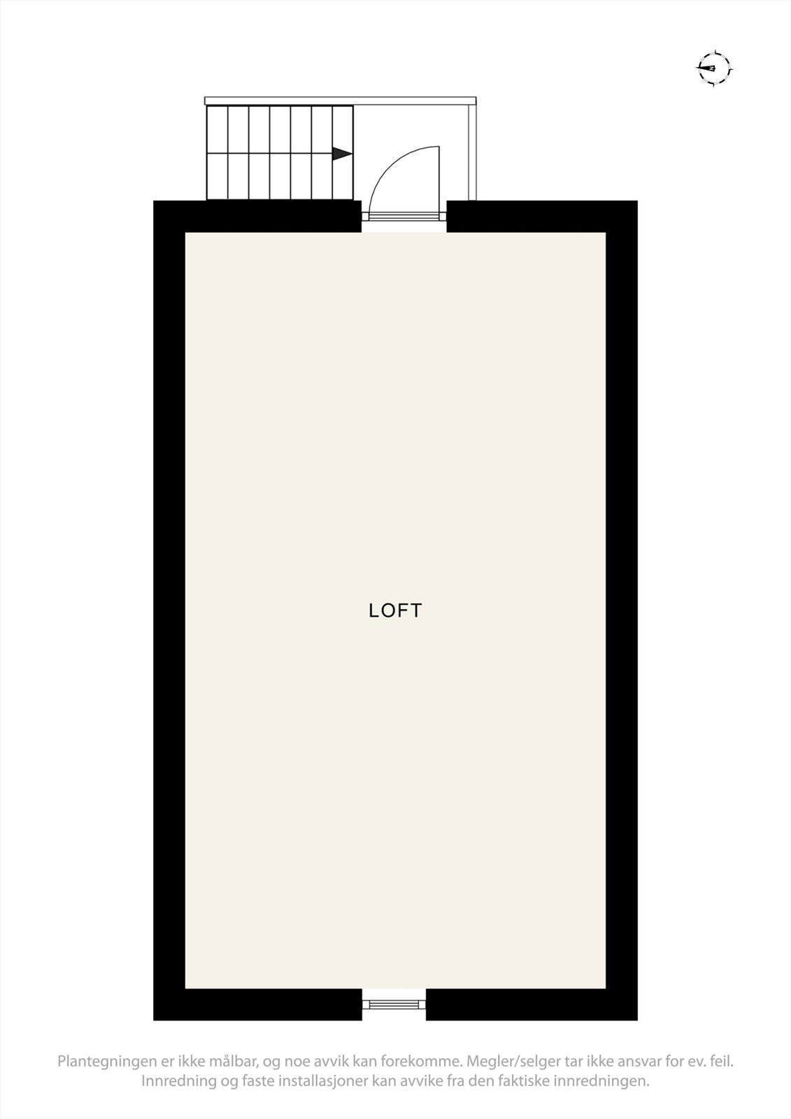 Plantegning loft over garasjen. Galleribilde
