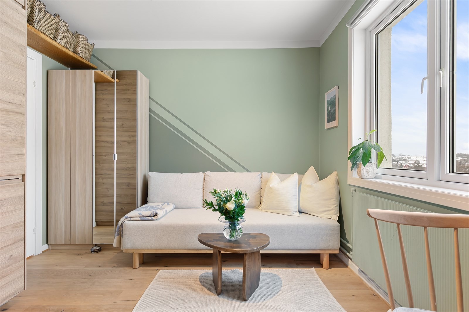 Det ble lagt ny eikeparkett i 2021. Galleribilde