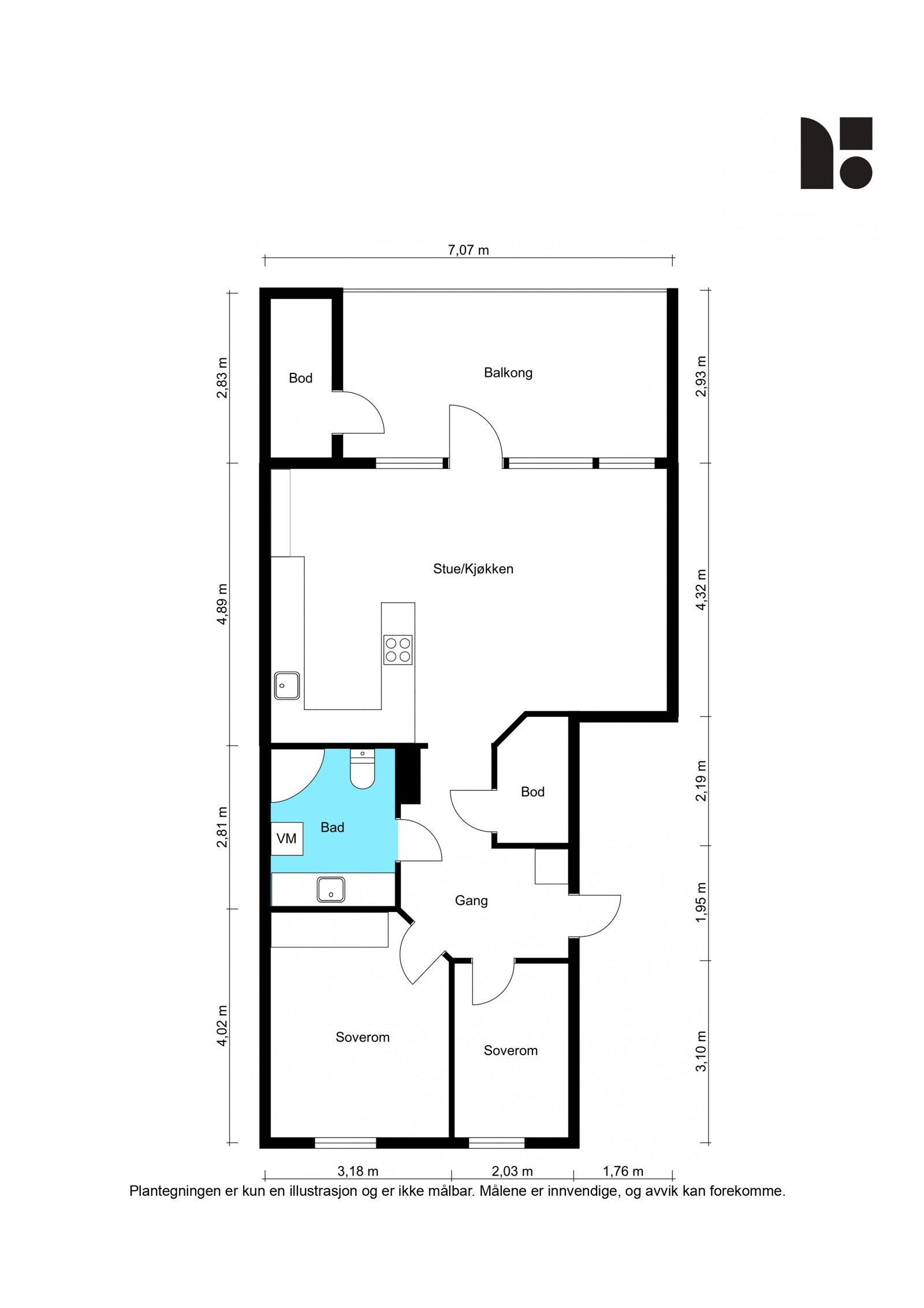 Plantegning 5.etg. Galleribilde