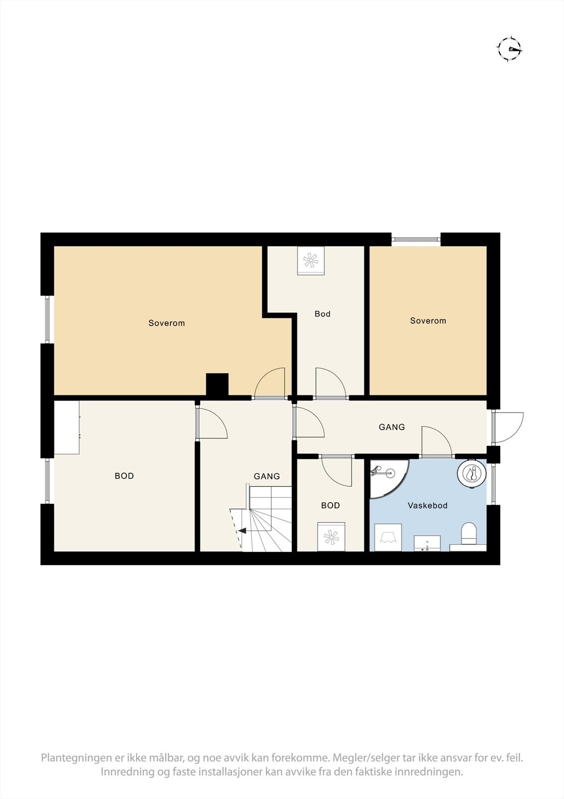 Plantegninger under etasjen. Se under ferdigattest for mer informasjon. Galleribilde