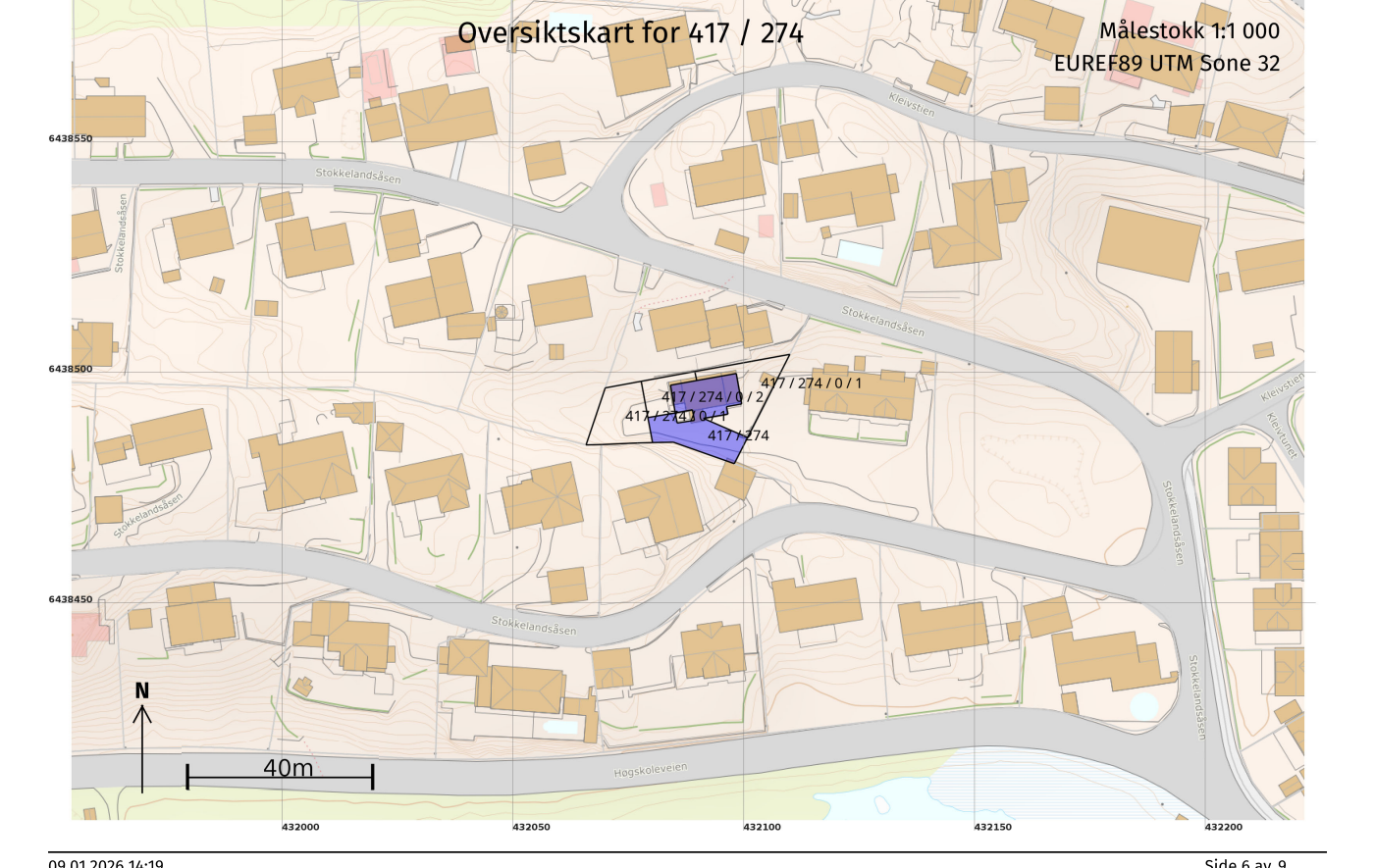 Fordeling av tomt. Galleribilde