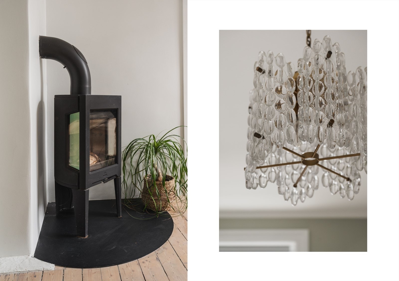 En stemningsfull vedovn sørger for ekstra varme på kalde dager. Galleribilde