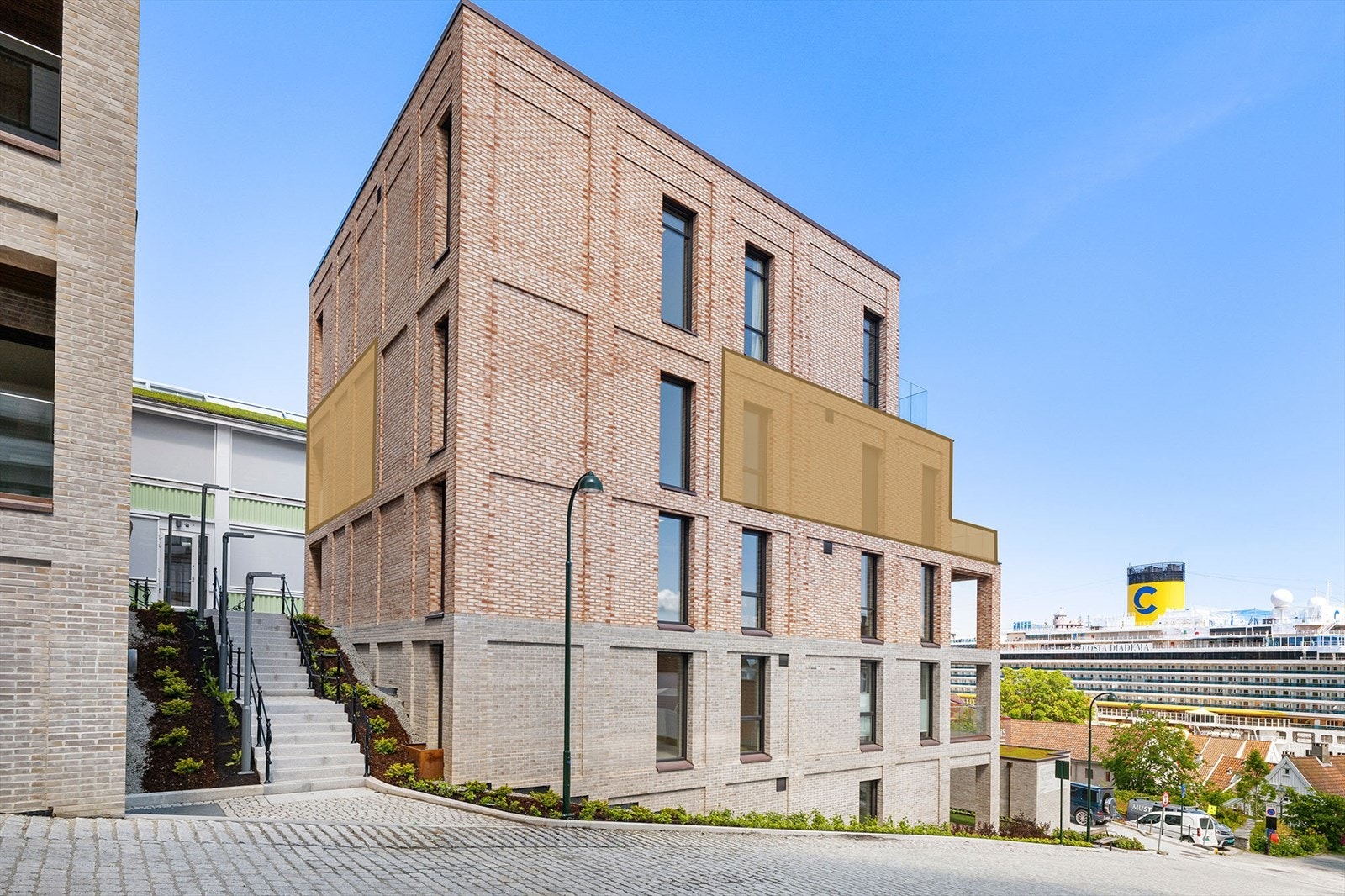 Plassering leil. B4-401, fasade mot Andasmauet Galleribilde