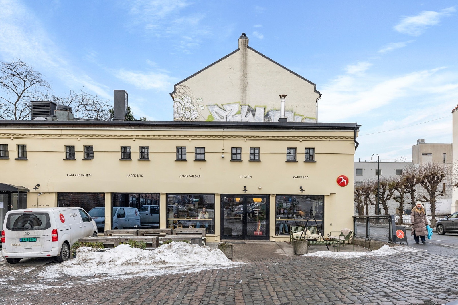 Flere populære restauranter, kaffebarer og utesteder i området Galleribilde