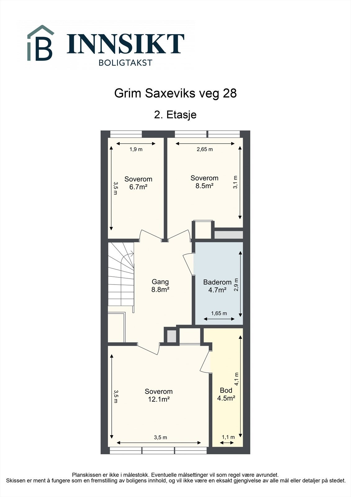 Planskisse 2. etasje Galleribilde