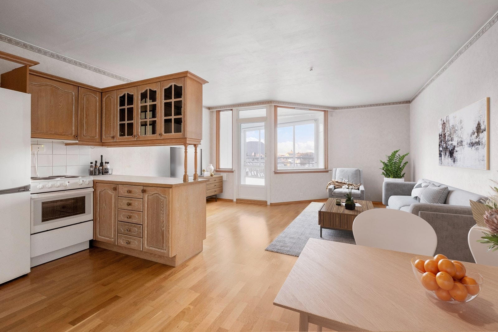 Stue/kjøkken - Bilde er digitalt stylet Galleribilde